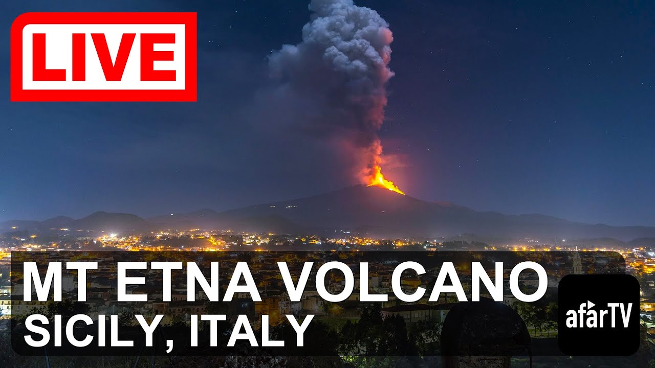 Mount Etna Volcano on the Island of Sicily, Italy
